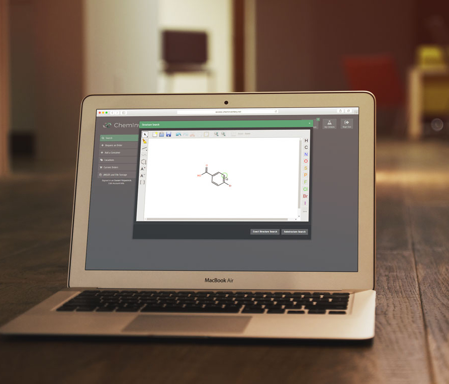 chemical inventory software stucture search