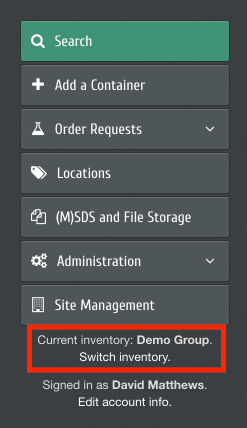 multiple chemical inventory access